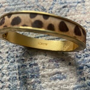 J. Crew Gold Leopard Pattern Bracelet